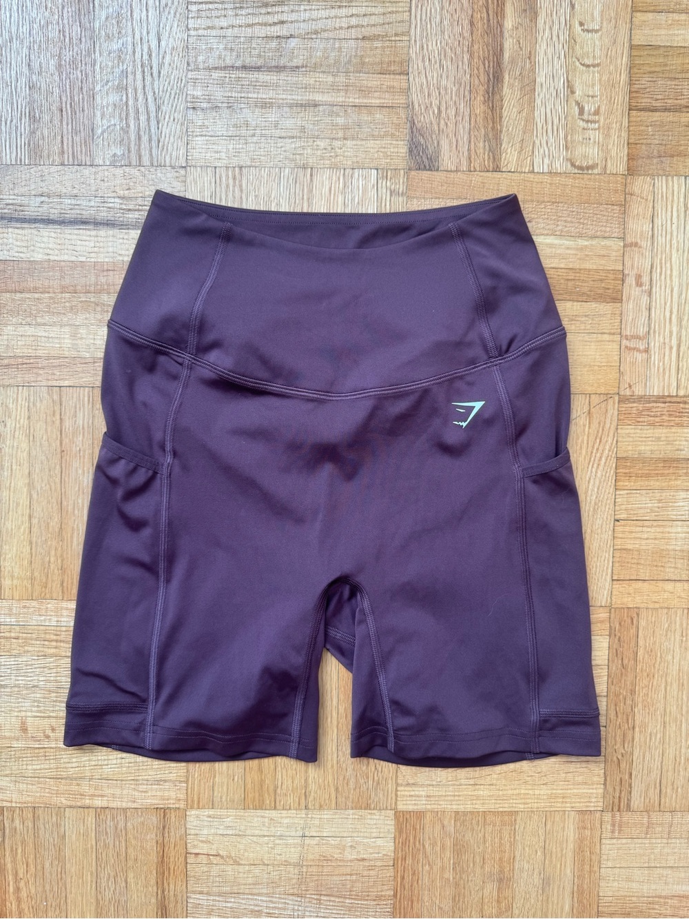Gymshark Women's High-Rise Burgundy Bike Shorts